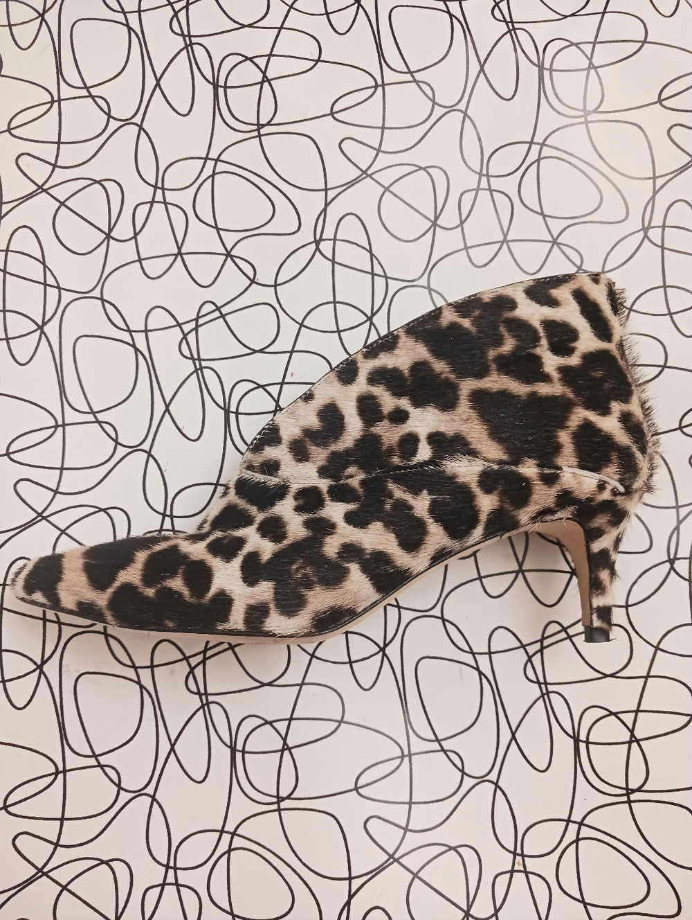 Boden Calf Hair Leopard Print Pointed Toe Women’s Heels